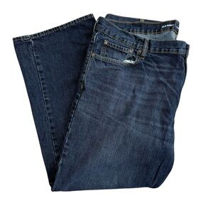 Old Navy Loose Ample Jeans Men Size 44x30 Blue Dark Wash Denim Pants Bottom